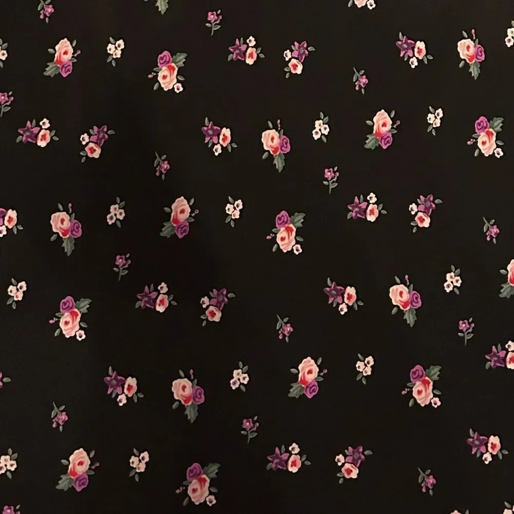 Y2K Vintage Black Floral Skirt